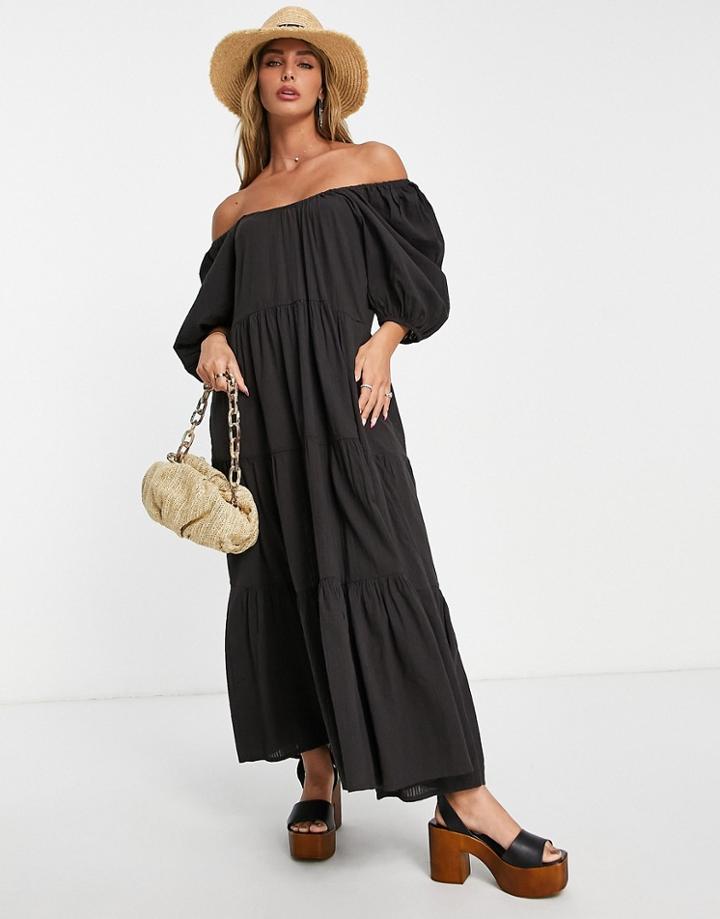 Billabong Endless Shore Maxi Dress In Black