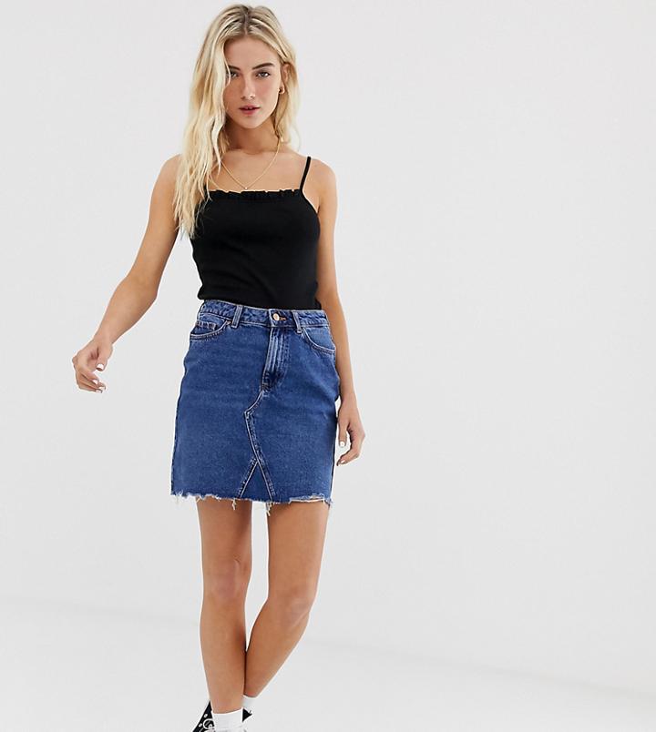 New Look Denim Mom Skirt In Blue - Blue