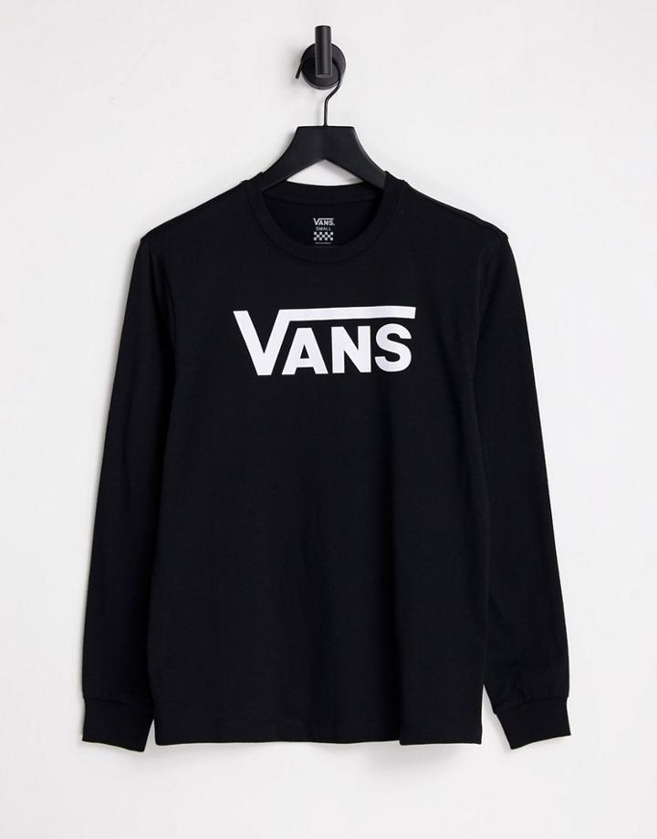 Vans Flying V Long Sleeve T-shirt In Black