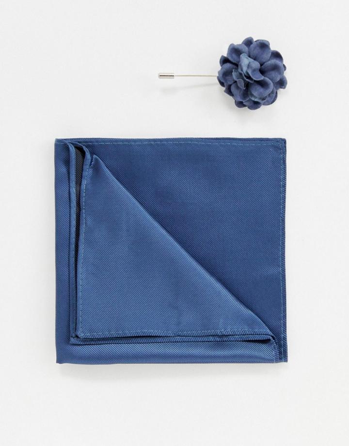 Devils Advocate Floral Pin And Pocket Square-green