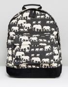 Mi Pac Elephant Print Backpack - Black