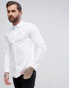 Diesel S-harras White Oxford Shirt With Flash Logo - White