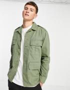 Polo Ralph Lauren 4 Pocket Military Overshirt Jacket In Olive Green