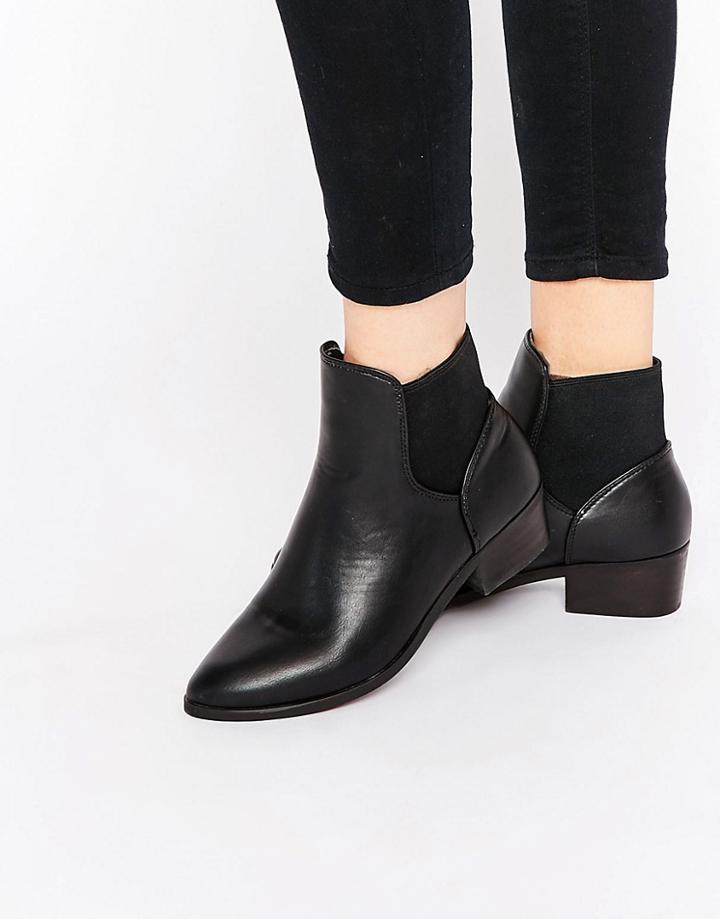 London Rebel Chelsea Ankle Boots - Black