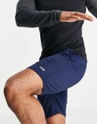 Asos 4505 Icon Skinny Training Shorts With Quick Dry In Navy