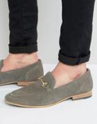 Kg By Kurt Geiger Buckle Loafers In Gray Suede - Gray