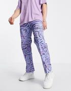 Vintage Supply Butterfly Overdye Jeans In Purple