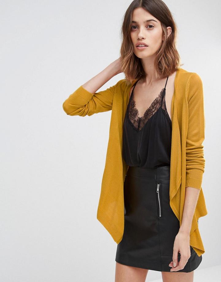Vero Moda Waterfall Cardigan - Gold