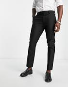 River Island Skinny Suit Trousers In Black