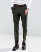 Gianni Feraud Slim Fit Green Donnegal Wool Blend Suit Pants - Green
