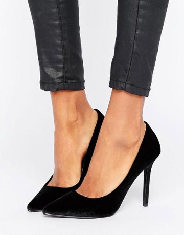Shoelab Velvet Pumps - Black