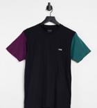 Vans Opposite Color Block T-shirt In Black Multi Exclusive At Asos