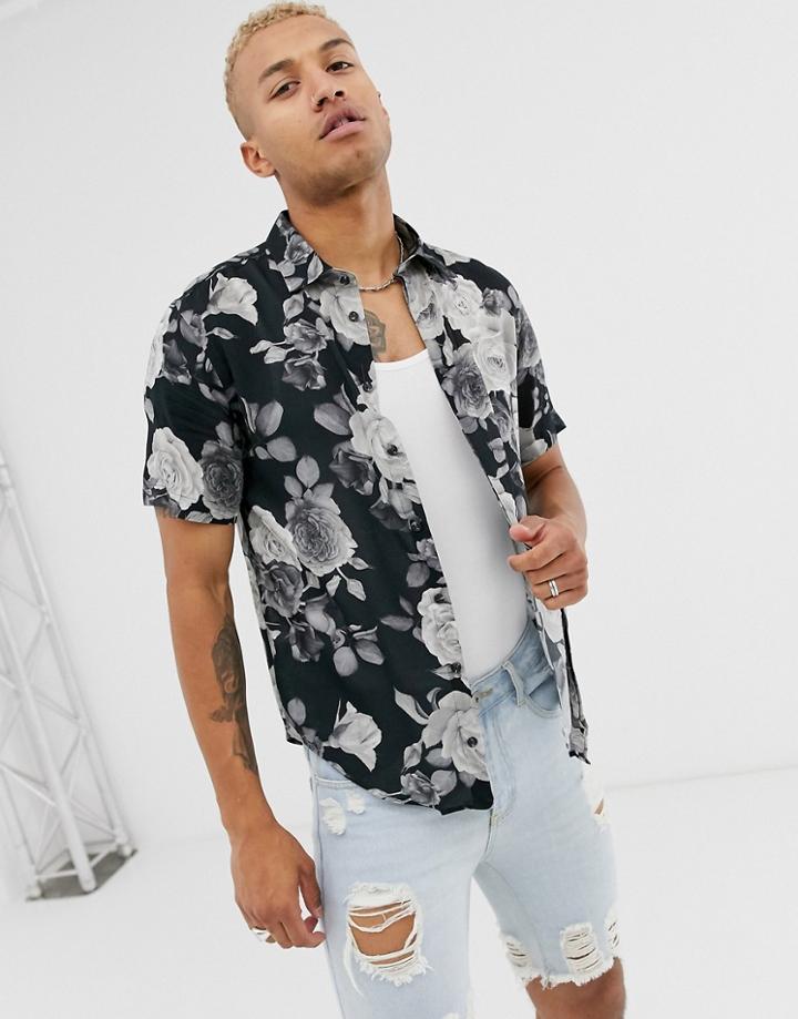 Bolongaro Trevor Rose Short Sleeve Shirt - Black