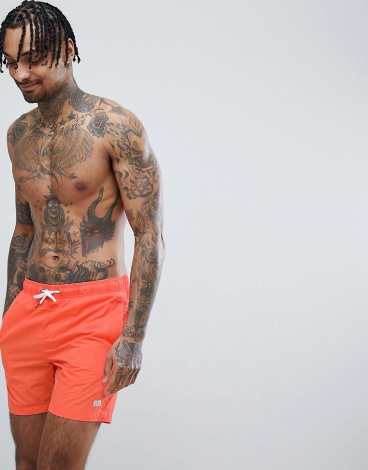 Blend Washed Swim Shorts Orange - Orange