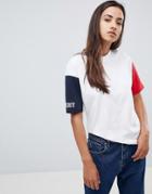 Tommy Hilfiger Color Block Oversized Tee - White