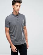 Asos Polo Shirt In Charcoal - Gray