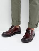 Dead Vintage Derby Shoes In Bordo Leather - Red