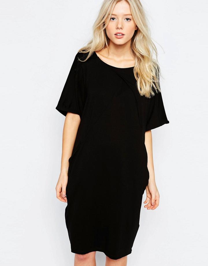 B.young Short Sleeve Jersey Dress - Black