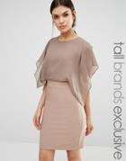 True Decadence Tall Pencil Dress With Fluted Sleeve Detail - Lavender