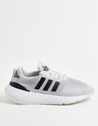 Adidas Originals Swift Run 22 Sneakers In White With Black Stripes