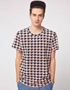 Self Houndstooth T-shirt - Pink