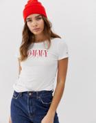 Tommy Jeans Original Logo T-shirt With Organic Cotton - White