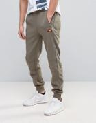 Ellesse Skinny Joggers With Velour Panel - Green