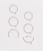 Weekday 3 Pack Hooped Earring Pack In Gold