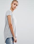 Only Casa Button T-shirt - Gray
