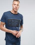Cheap Monday Standard Stripe T-shirt Logo Navy - Navy
