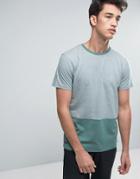 Threadbare Cut And Sew Stripe T-shirt - Green
