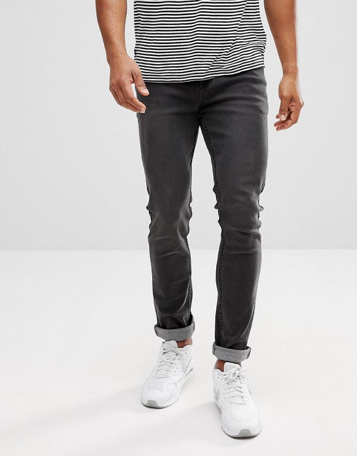 Dead Vintage Skinny Jeans In Gray - Gray
