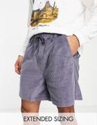 Asos Design Wide Fit Shorts In Blue Set