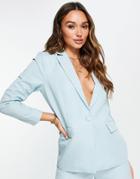 Y.a.s Tailored Blazer In Pale Blue - Part Of A Set-blues