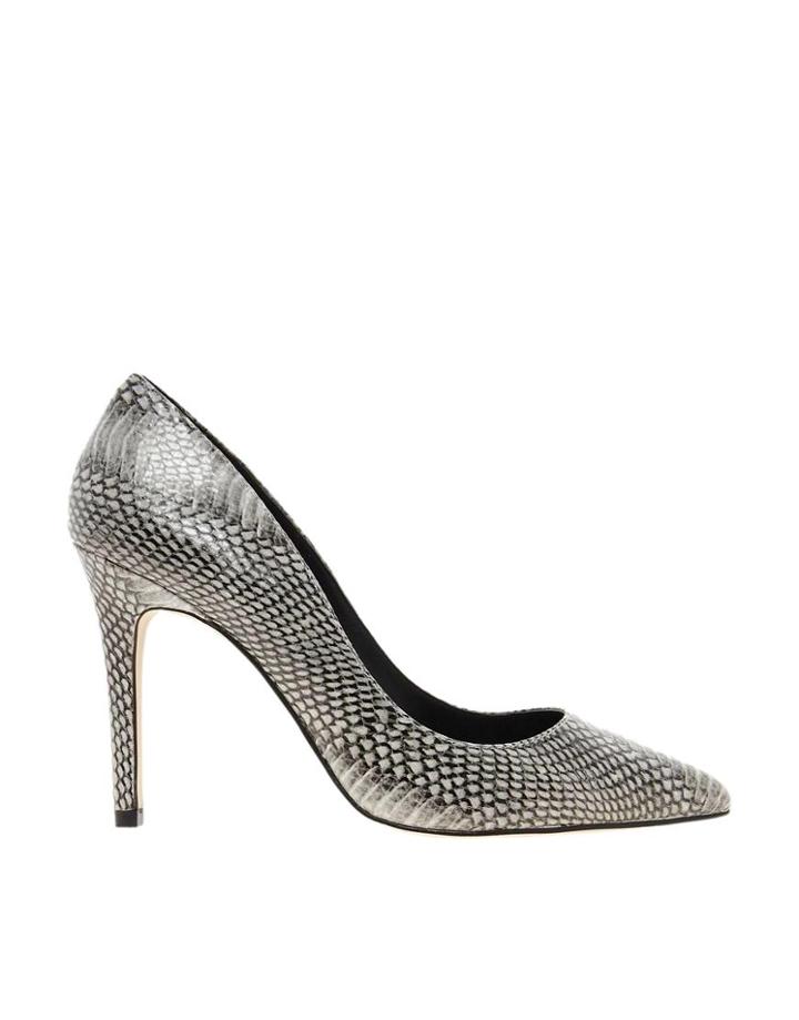 Aldo Baulch Snake Print Natural Heeled Court Shoes