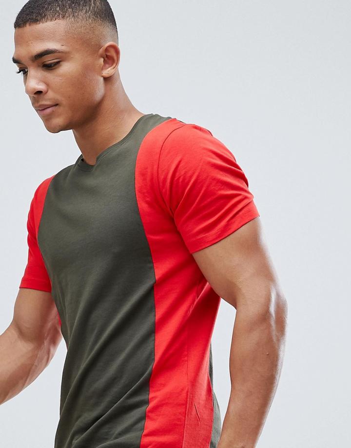Only & Sons Block Stripe T-shirt - Green