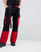 Granted Contrast Cargo Pants In Black - Black