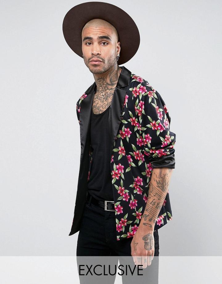 Reclaimed Vintage Inspired Relaxed 50s Blazer - Black
