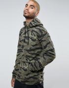 Allsaints Hoodie With Tiger Camo - Black