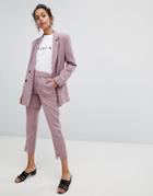 Vila Tapered Split Leg Pants - Purple