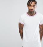 Liquor N Poker Ringer T-shirt With Lilac - White