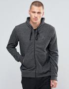 Religion Zip Through Hoodie In Heringbone Jersey - Gray