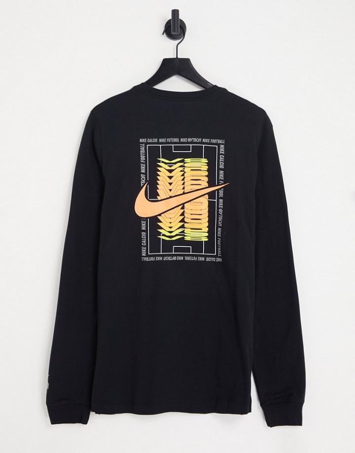 Nike Soccer Back Print Graphic Long Sleeve T-shirt In Black