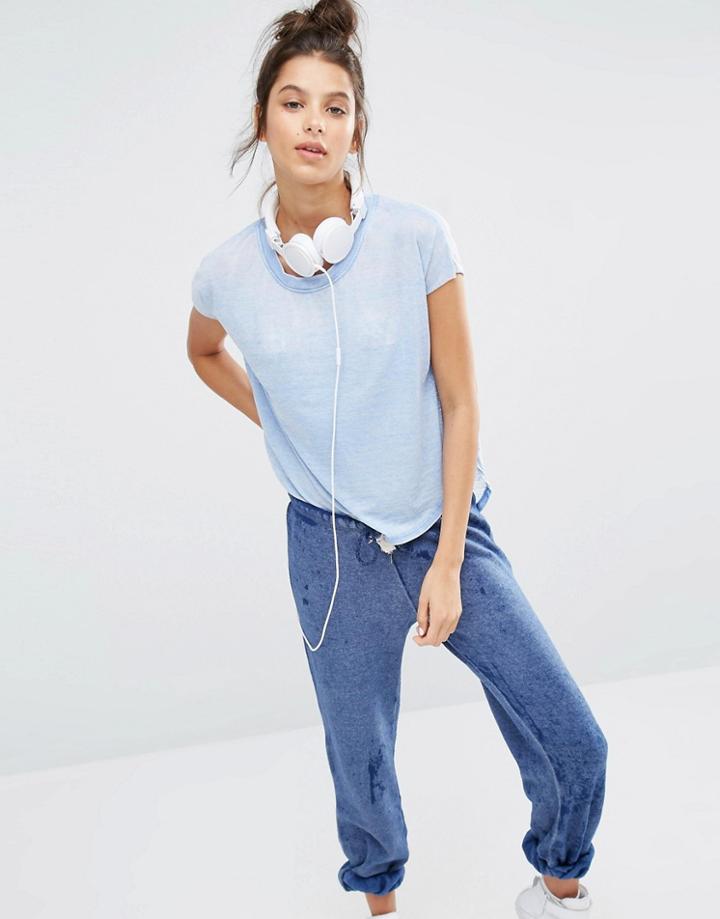 Ocean Drive Burnout Blue Tee - Summer Blue