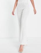 Pretty Lavish Pants In All Over White Sequin Part Of A Set