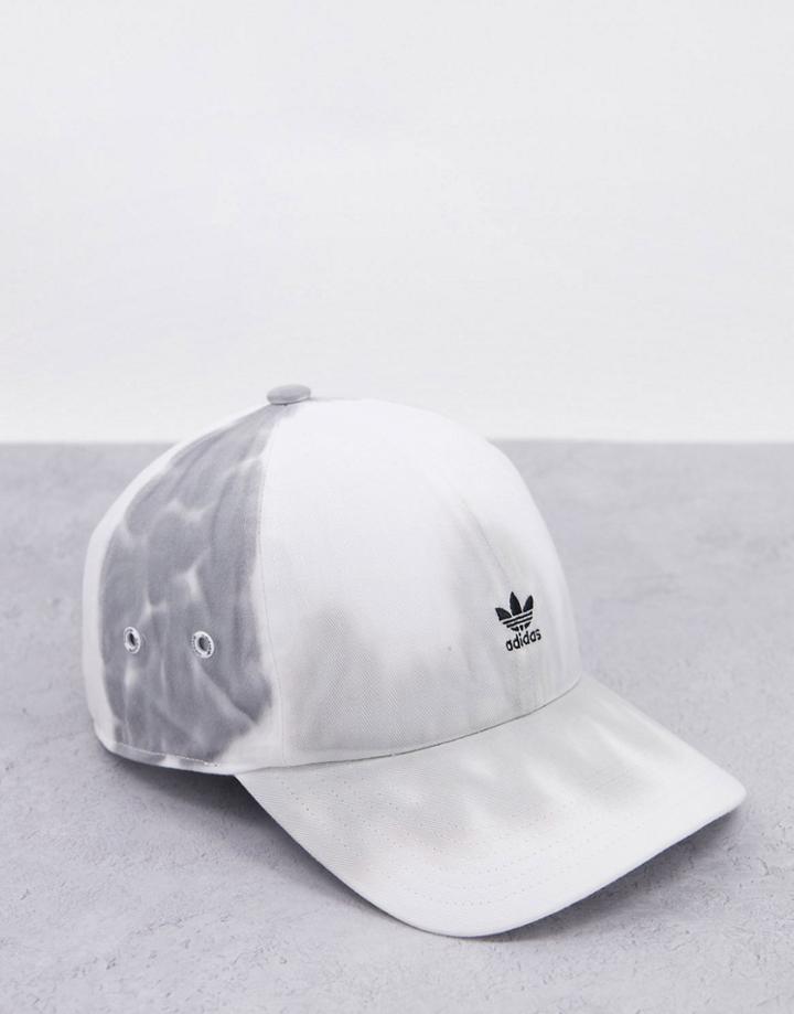 Adidas Originals Small Logo Adjustable Cap In Gray Wash-grey