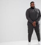 Asos Plus Tracksuit Set Tapered Jogger/ Hoodie Washed Black Save - Black