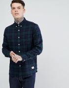 Penfield Young Plaid Check Shirt Buttondown Flannel Regular Fit In Blue - Blue