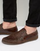 Base London Stage Woven Leather Shoes - Brown
