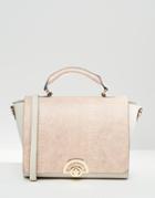 Asos Blocked Tote Bag With Metal Lock - Multi